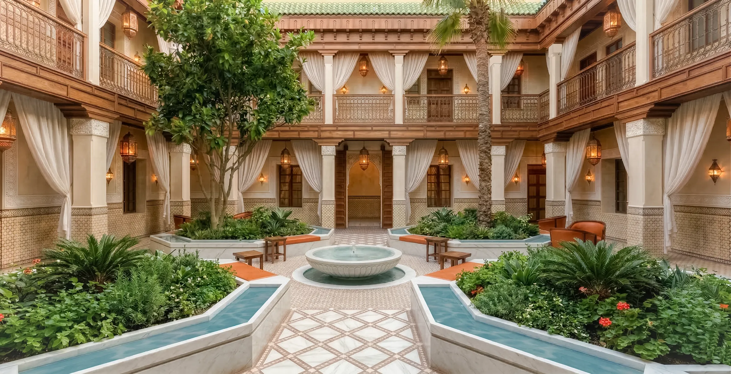 Riad Hermes & SPA, patio